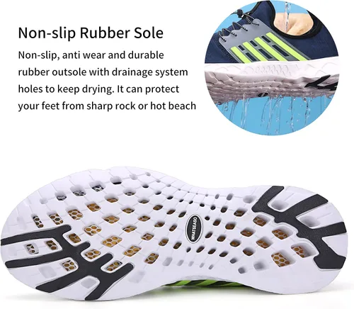 Vista 8 de Whatseaso Water Shoes for Women Men Lightweight Quick Dry Beach Adult Aqua Barefoot Athletic Sports Shoes for Swim Surf Pool Hiking Diving Walking