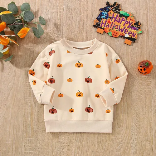 Vista 113 de Sudadera de calabaza para bebé, niña, niño, Halloween, sudadera de gran tamaño, mameluco de burbujas, suéter