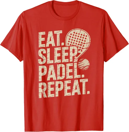 Vista 107 de Camiseta Eat Sleep Padel Repeat Padel Jugador de Tenis