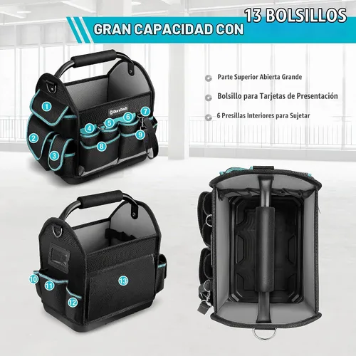 Vista 5 de DURATECH Bolsa de herramientas de 12 pulgadas con fondo duro impermeable
