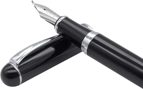 Vista 4 de Gullor Pluma Elegent Art con pluma estilográfica Jinhao 750 de 18 kgp, punta curvada