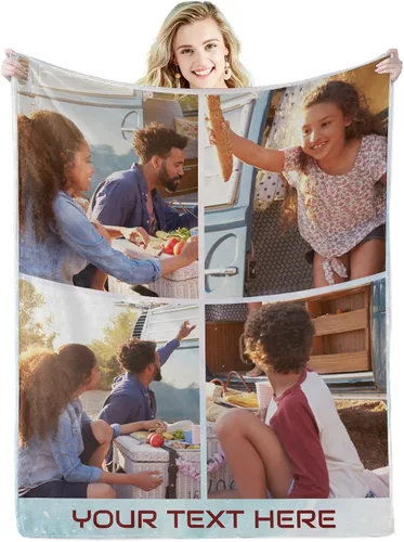 Vista 17 de Mantas personalizadas con fotos, manta personalizada con fotos, manta suave personalizada, regalos para el mejor papá de la historia, abuelo