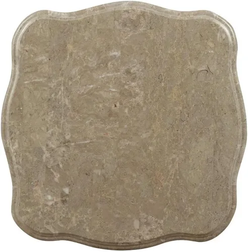 Vista 4 de Acme Mesa auxiliar cuadrada clásica de 28 pulgadas, mesa auxiliar con parte superior de mármol y patas de madera para sala de estar, dormitorio