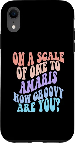 Vista 8 de iPhone 14 AMARIS Cute Retro Girls Groovy AMARIS Personalized Name Case