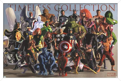 Vista 13 de Marvel Comics Group - Póster de pared, 22.4 pulgadas de largo x 14.7 W, versión enmarcada de madera de granero