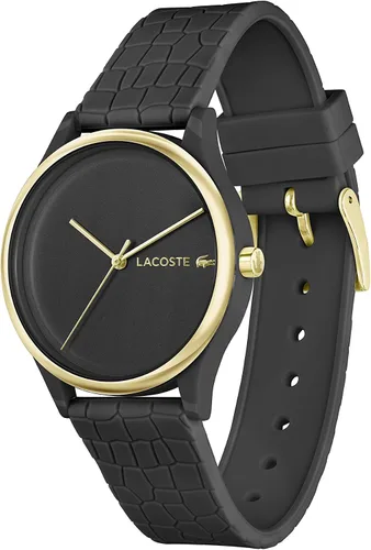 Vista 2 de Lacoste Reloj de cuarzo Crocodelle para mujer, Negro