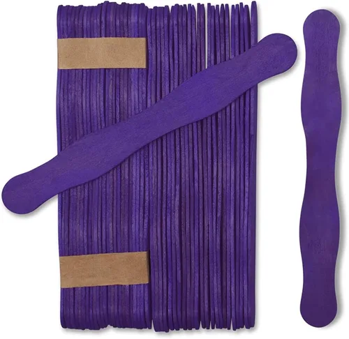 Vista 11 de Woodpeckers - Manijas de abanico de madera negras de 8 pulgadas, programas de boda, paquete de 50, palitos de paletas de paletas para subastas Negro