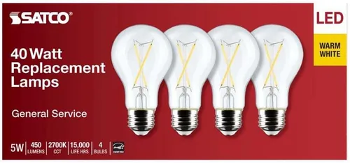 Vista 4 de BOMBILLA LED FLMNT A19 4PK 045923124600
