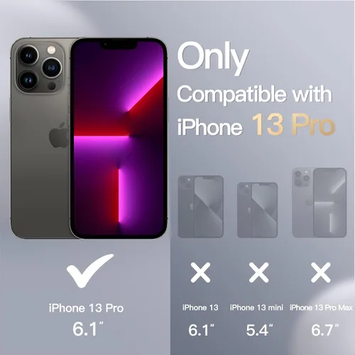 Vista 2 de JETech Funda magnética de silicona para iPhone 13 Pro de 6.1 pulgadas, compatible con MagSafe, cubierta de teléfono con protección completa
