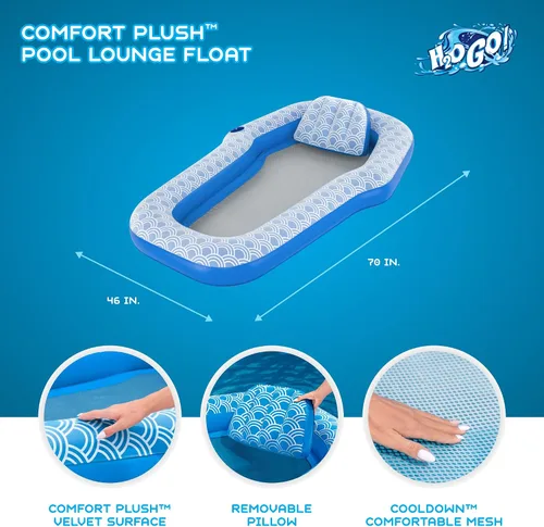 Vista 3 de Bestway H2OGO! Flotadores de piscina de felpa de lujo Salones individuales y dobles y tumbonas para adultos
