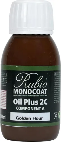 Vista 76 de Rubio Monocoat Muestra de Tinte y Acabado para Madera - Niebla 5% Aceite Plus Parte A Aceite de linaza para madera de secado rápido y ecológico