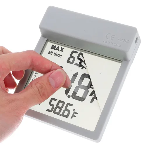 Vista 4 de Termómetro digital LCD para pecera con cable externo, pantalla de doble Celsius y Fahrenheit, indicador de temperatura del agua del acuario