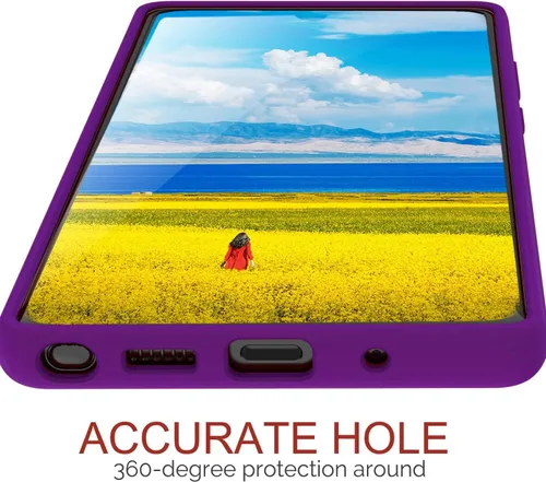 Vista 4 de Funda para Galaxy Note 20, policarbonato duro de doble capa y goma de silicona suave, ajuste delgado, funda protectora para Samsung Galaxy Note 20
