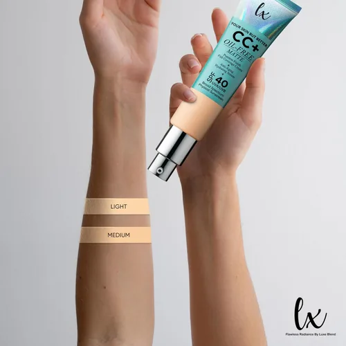 Vista 2 de LX Blend CC+ Crema Sin Aceite Mate (Ligero) Base Antienvejecimiento -SPF 40