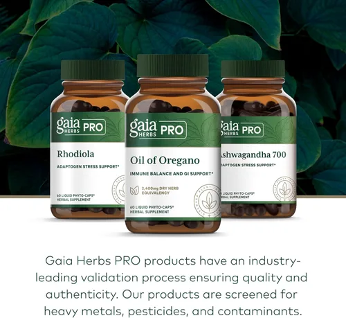 Vista 6 de GAIA HERBS PRO Aceite de orégano - Suplemento de apoyo inmunológico - Carvacrol y timol para apoyo antioxidante - Fórmula de salud y bienestar