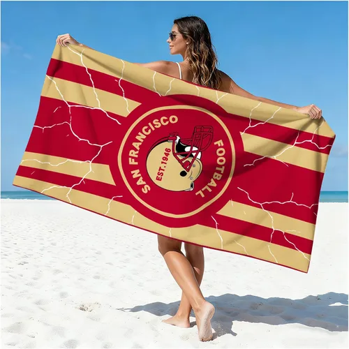 Vista 10 de Toalla de playa de microfibra fina y ligera para fanáticos del fútbol, con temática de la ciudad de Las Vegas, grandes, absorbentes, de gran