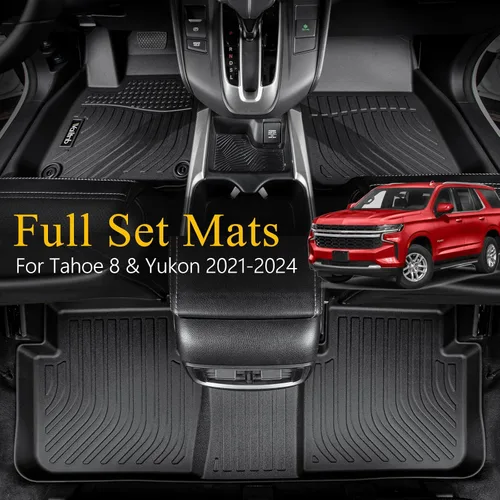 Vista 41 de Tapetes de piso para todo clima y forro de carga con respaldo para Chevrolet Suburban de 7 asientos 2021-2025 / GMC Yukon XL de 7 asientos
