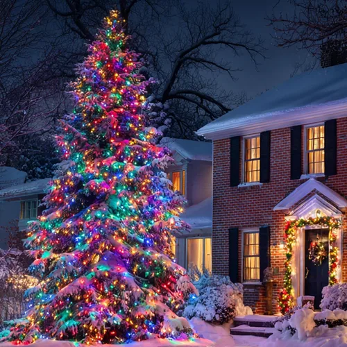 Vista 5 de Luces de Cadena de Navidad, 100 pies 300 Luces LED de Cadena Cable Verde con Temporizador 8 Modos, Decoración Impermeable Conectable para Interiores