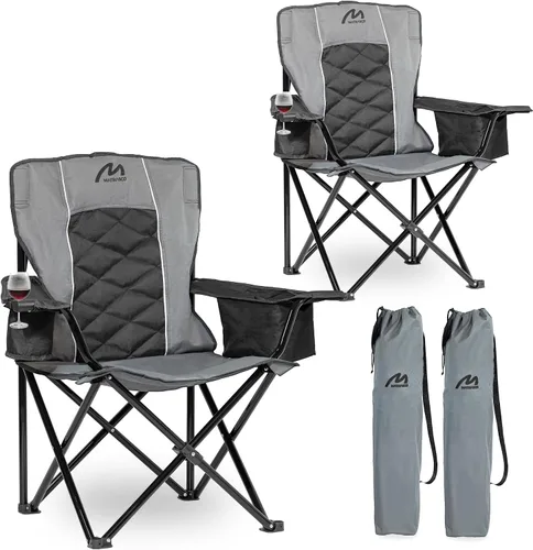 Vista 12 de Silla de camping acolchada de gran tamaño, capacidad de 450 libras