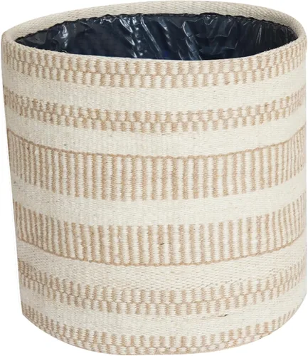 Vista 24 de Cesta de Maceta de Yute Resistente, Cesta Tejida Moderna, Maceta para Flores, Maceteros de Interior para Suelo, Cesta Organizadora de Almacenamiento