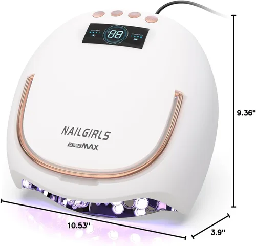 Vista 9 de NAILGIRLS Lámpara de uñas LED UV de 80 W, pantalla LCD con sensor automático, luz UV para uñas de gel con 4 temporizadores de curación flash