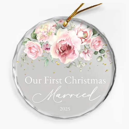 Vista 15 de Adorno personalizado de primera Navidad juntos para parejas, adornos acrílicos navideños, regalos de recuerdo para parejas, novio, novia