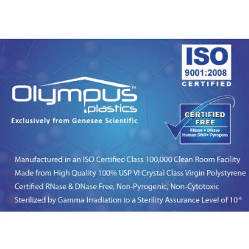 Vista 5 de Olympus - Pipetas serológicas de 0.1 fl oz, envueltas individualmente, estériles, 600 pipetas serológicas / unidad