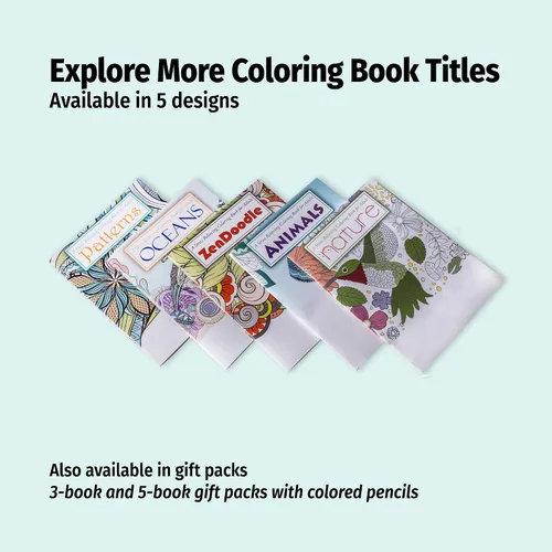 Vista 6 de ZOCO Paquetes de libros para colorear de animales, paquete de 10 a granel con lápices, regalos de atención plena para adultos, personas mayores