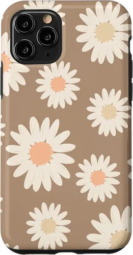 Vista 29 de Boho Neutral Cute Floral Pattern White Daisy Flowers Spring Case for iPhone 17