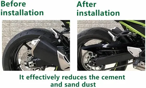 Vista 7 de Compatible con Kawasaki compatible con Z900 Z900RS 2017 2018 2019 2020 ABS Color carbono motocicleta trasero Fender Tire Hugger Motor Parts