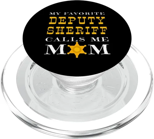Vista 8 de My Favorite Deputy Sheriff Calls Me Mom Orgulloso Madre Badge PopSockets PopGrip: Agarre intercambiable para teléfonos y tabletas