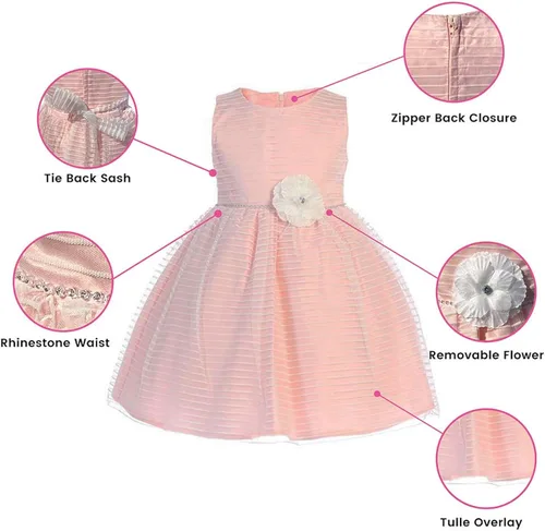 Vista 2 de Flor Vestidos de Pascua para Niñas Vestidos para Niñas Elegantes