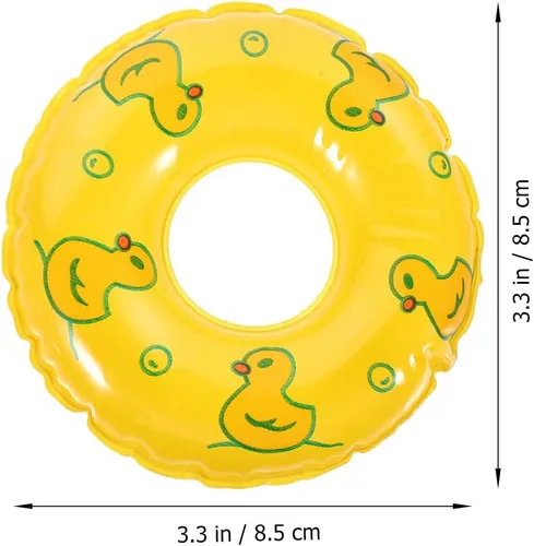 Vista 2 de Gadpiparty 5 mini anillos de natación, mini flotadores para muñecas, juguetes de piscina en miniatura para decoración de fiestas y juguetes