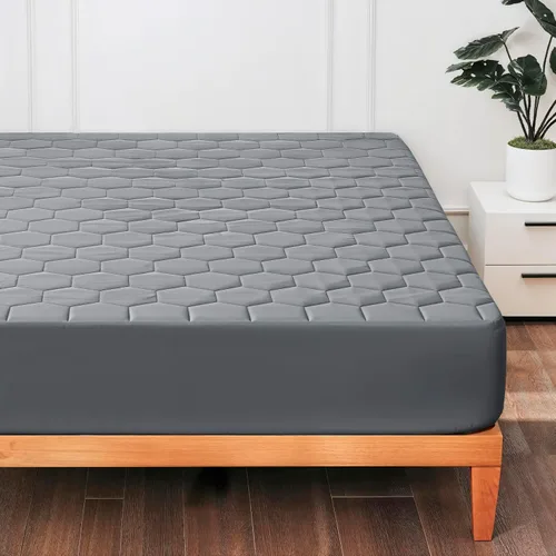 Vista 14 de Hearth & Harbor Funda acolchada para colchón tamaño Queen, 100% impermeable, funda de colchón ajustable con bolsillo profundo de 8 a 21 pulgadas