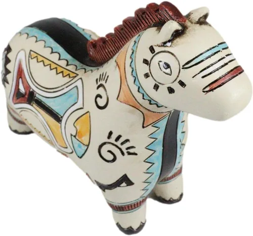 Vista 5 de Ebros Gift Nativo tribal americano azteca hopi estilo indio equino Mustang caballo animal tótem espíritu colección celestial cielo y tierra