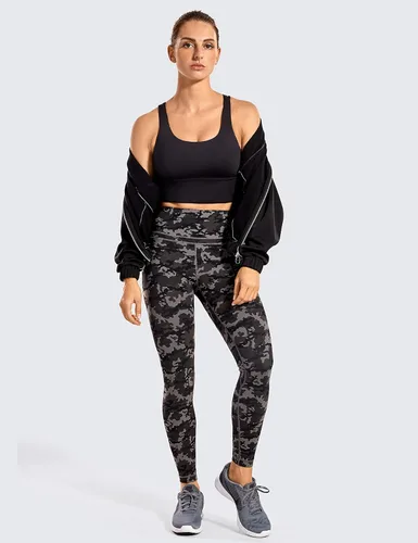 Vista 4 de CRZ YOGA - Sujetador deportivo con tirantes delgados para mujer, con relleno y sin varillas para entrenamiento de mediano impacto
