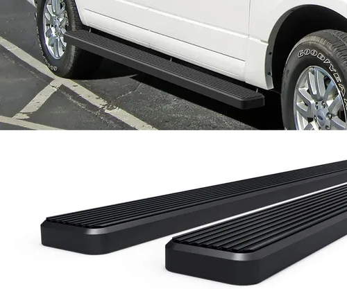 Vista 4 de HD Ridez Estribo de acero inoxidable de 5 pulgadas, color negro, compatible con Ford Explorer 2006-2010 de 4 puertas