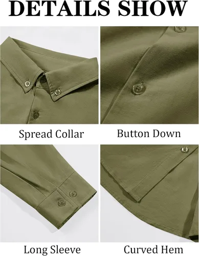 Vista 5 de Runcati Camisa de manga larga con botones para hombre, de algodón, lino, casual, con cuello, hippie, para la playa