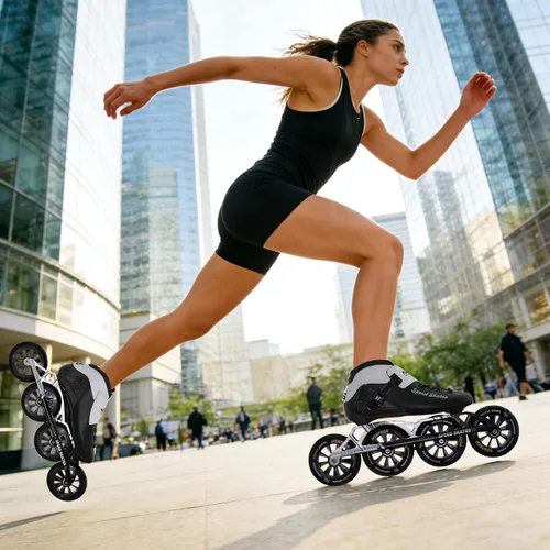Vista 8 de Patines de velocidad en línea para mujeres y hombres, patines profesionales de fibra de carbono para mujeres y hombres, patines en línea de fitness