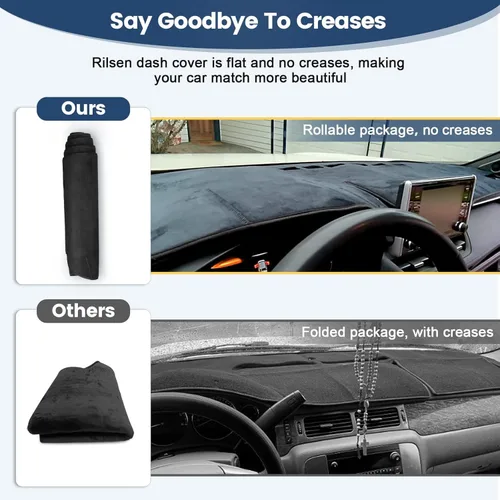Vista 5 de Tapete de cubierta de salpicadero personalizado para Mazda3 Hatchback, Sedan 2019-2024 2025 2026 (sin HUD), protector antideslizante