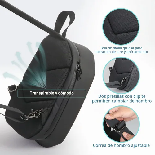 Vista 5 de JSVER Estuche de transporte para DJI Mini impermeable a prueba de golpes mochila compatible con DJI Mini/Air/Mavic 1/AVATA Remote & Smart