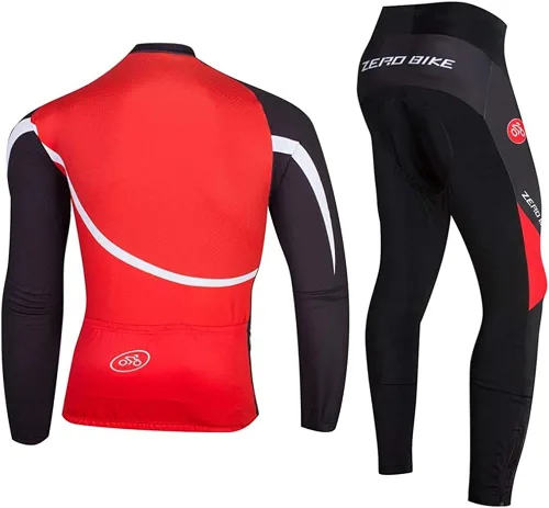 Vista 2 de Mens Soft Long Sleeve Breathable Bicycle Cycling Jersey Polyester Clothing Outdoor Sports Fall Autumn