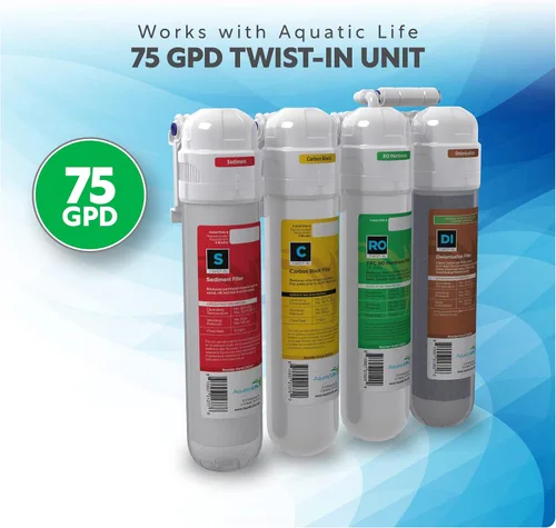 Vista 5 de AquaticLife Twist-In 75 GPD RO Membrana Cartucho de filtro de repuesto para ósmosis inversa Sistema de filtro de agua de desionización