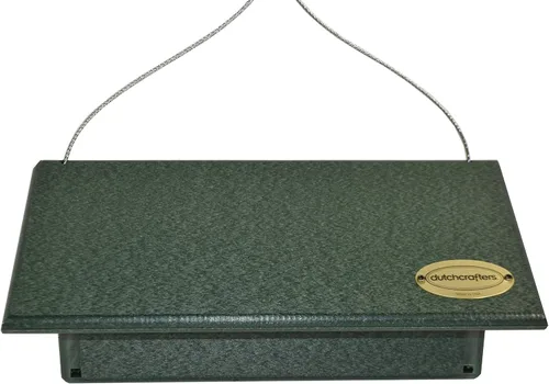 Vista 3 de DutchCrafters Comedero de plástico de poliéster al revés para pájaros, para colgar en el exterior, dos soportes para tartas de sebo para exteriores
