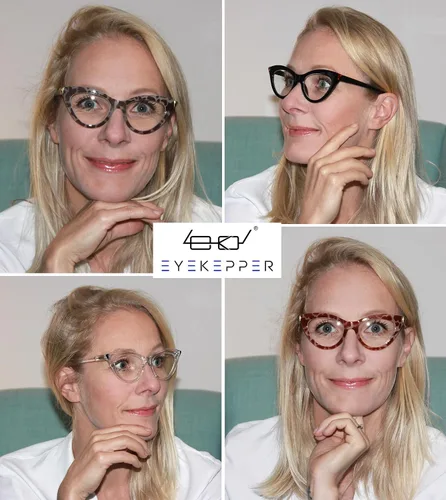 Vista 2 de Eyekepper Paquete de 4 anteojos pequeños para mujer estilo ojo de gato +0.00