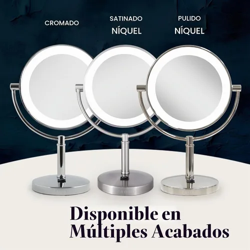 Vista 8 de Zadro Laguna Espejo de maquillaje de 11 pulgadas con luces y aumento LED iluminado espejo de maquillaje con aumento 5X/1X