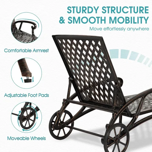Vista 5 de HOMEFUN - Tumbona para exteriores
