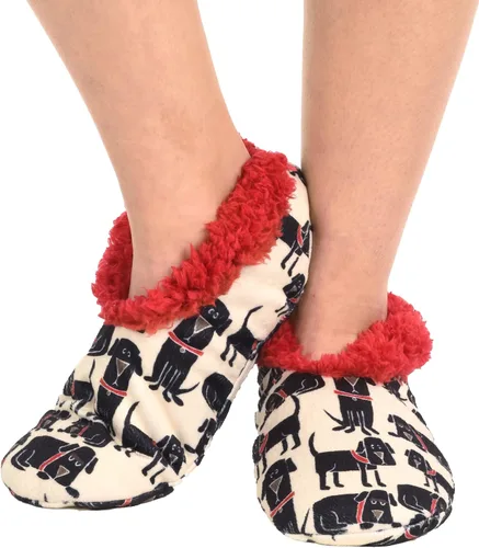Vista 3 de Lazy One Pantuflas de pies mullidos para mujer, lindas pantuflas de casa con forro polar, bonitos diseños de animales