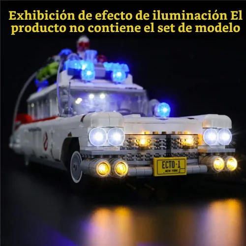Vista 7 de GEAMENT Kit de luz LED compatible con Lego 10274 Ghostbusters ECTO-1 (Ver.2020) - Juego de iluminación para modelo de construcción de creadores