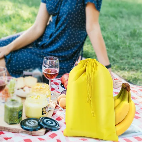 Vista 7 de Las bolsas amarillas de plátano evitan la maduración, bolsa de frescura de almacenamiento de plátanos, ligera, cómoda, lavable, duradera